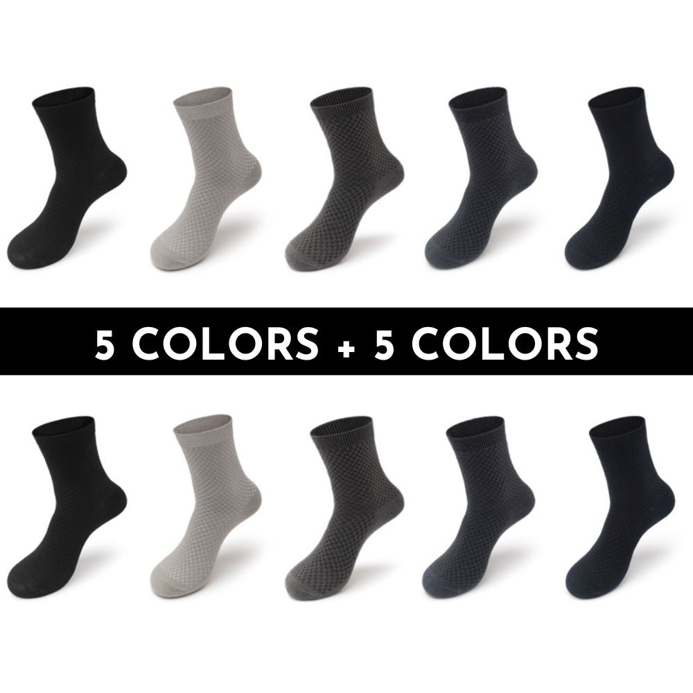 Kit of 10 Bamboo Fiber Socks - Buy 5 and receive 10